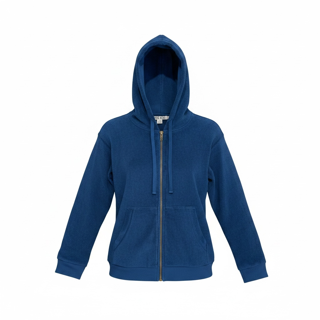 Terry Cloth Zip Hoodie