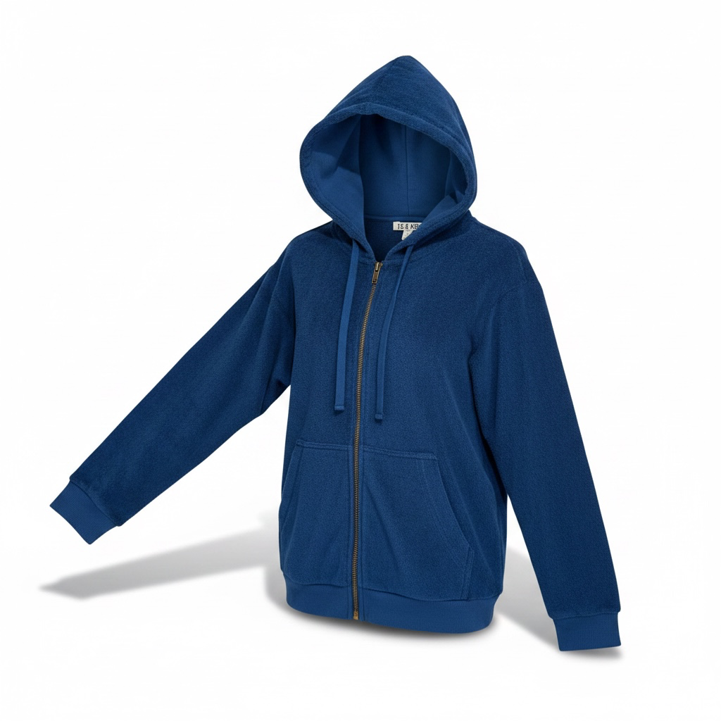 Terry Cloth Zip Hoodie