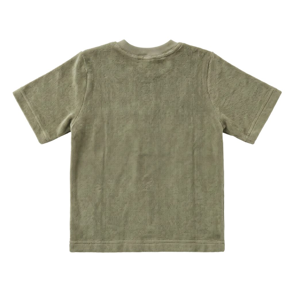Short Sleeve Terry Tee — Olive