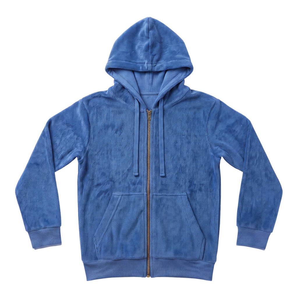 Terry Cloth Zip Hoodie