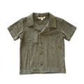 Terry Collared Button Down