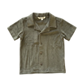 Terry Button-Down — Olive