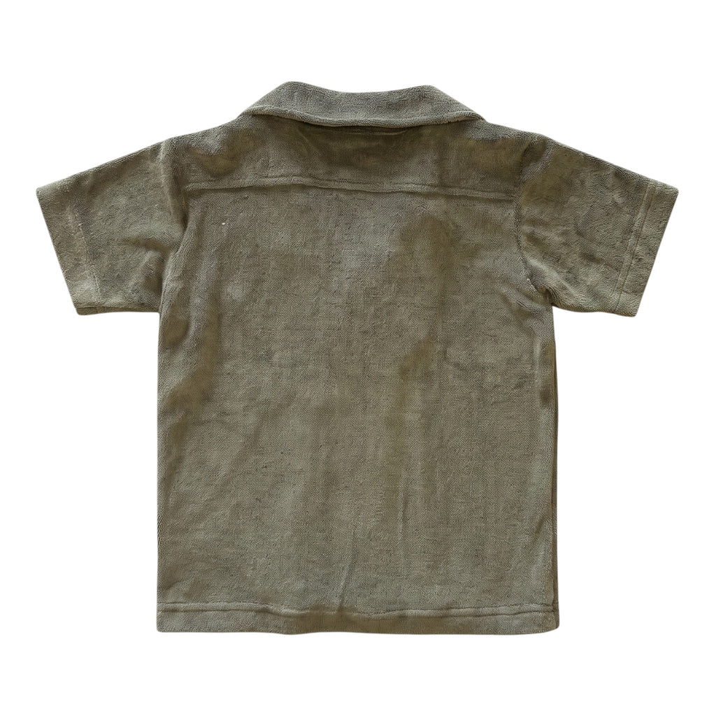 Terry Collared Button Down