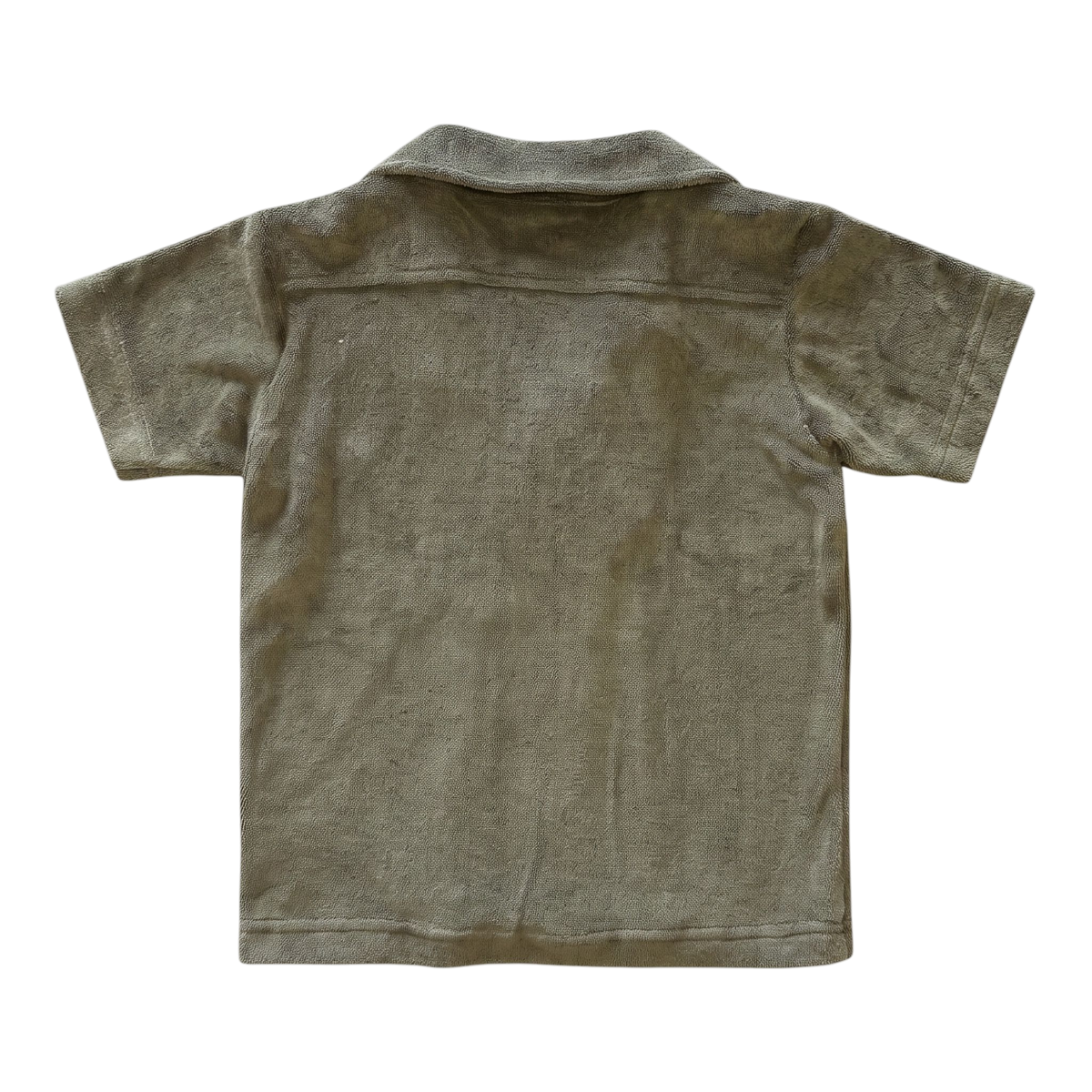 Terry Button-Down — Olive