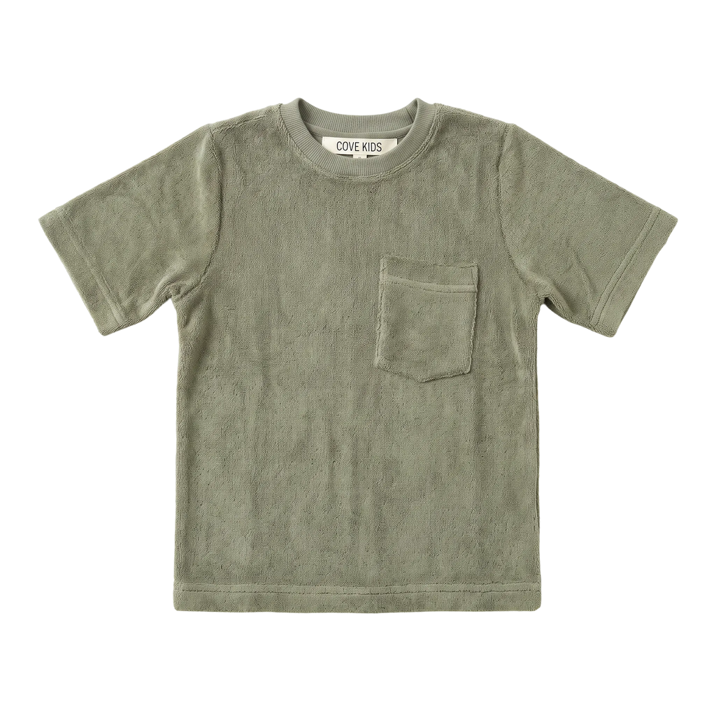 Short Sleeve Terry Tee — Olive