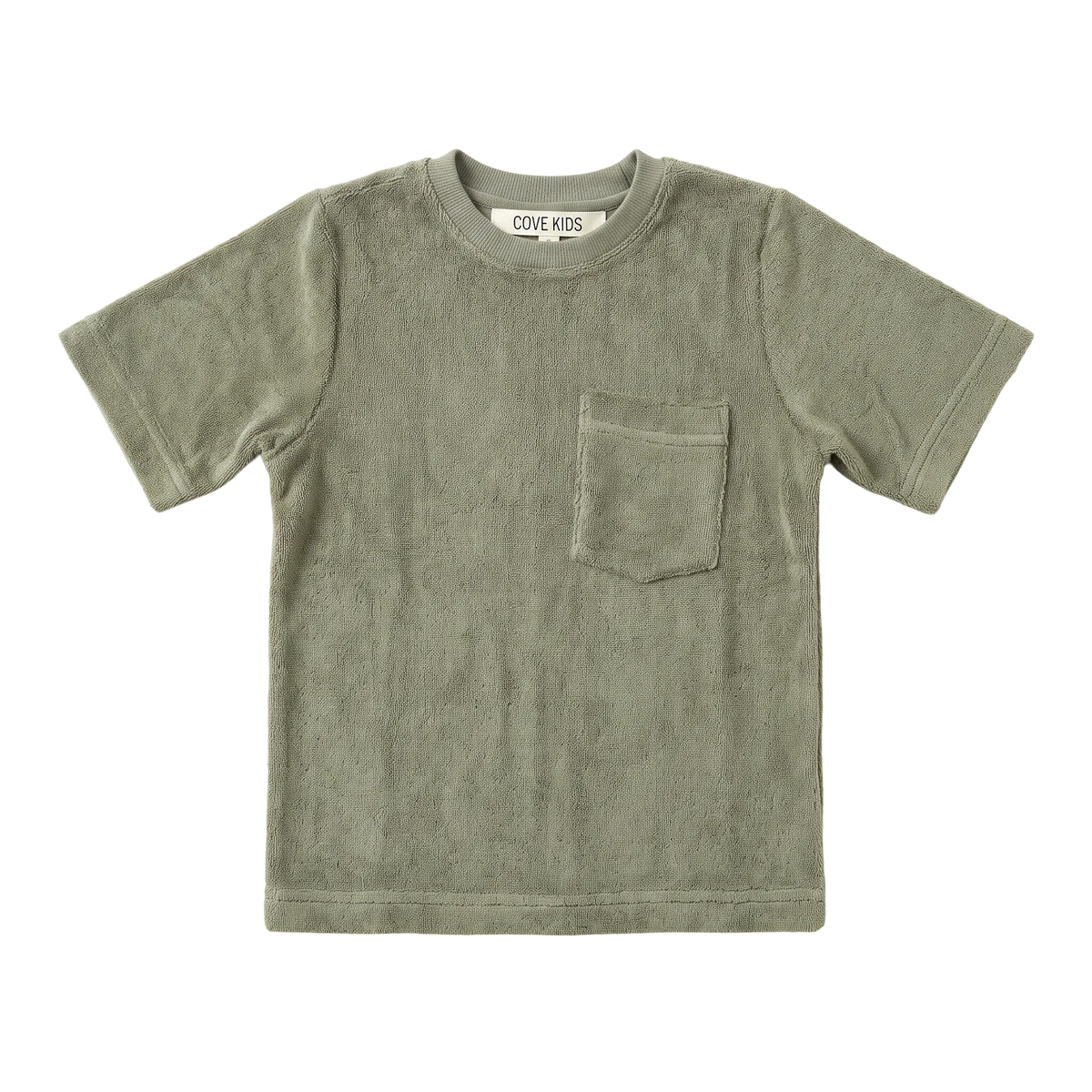 Short Sleeve Terry Tee — Olive
