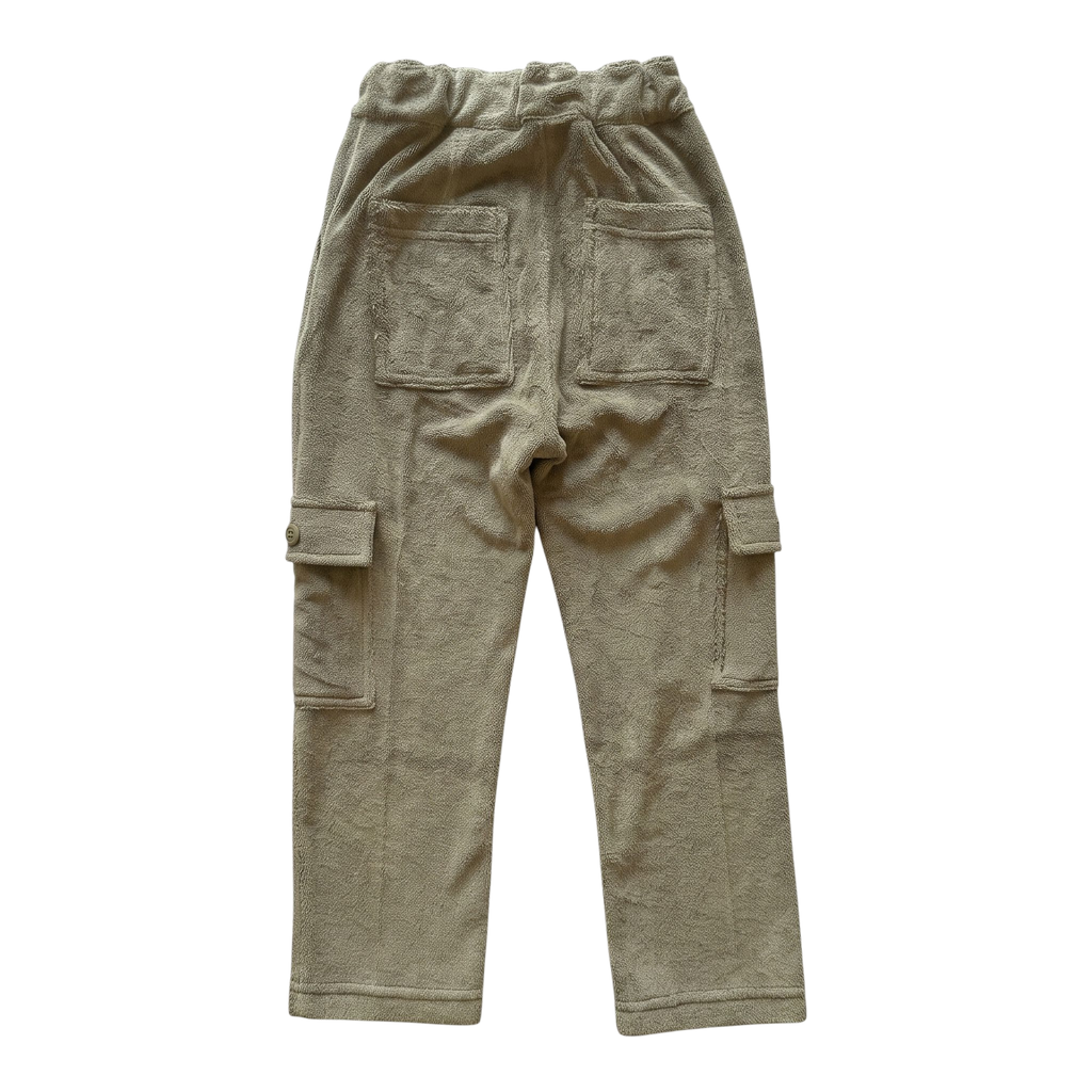 Terry Cargo Pants — Olive