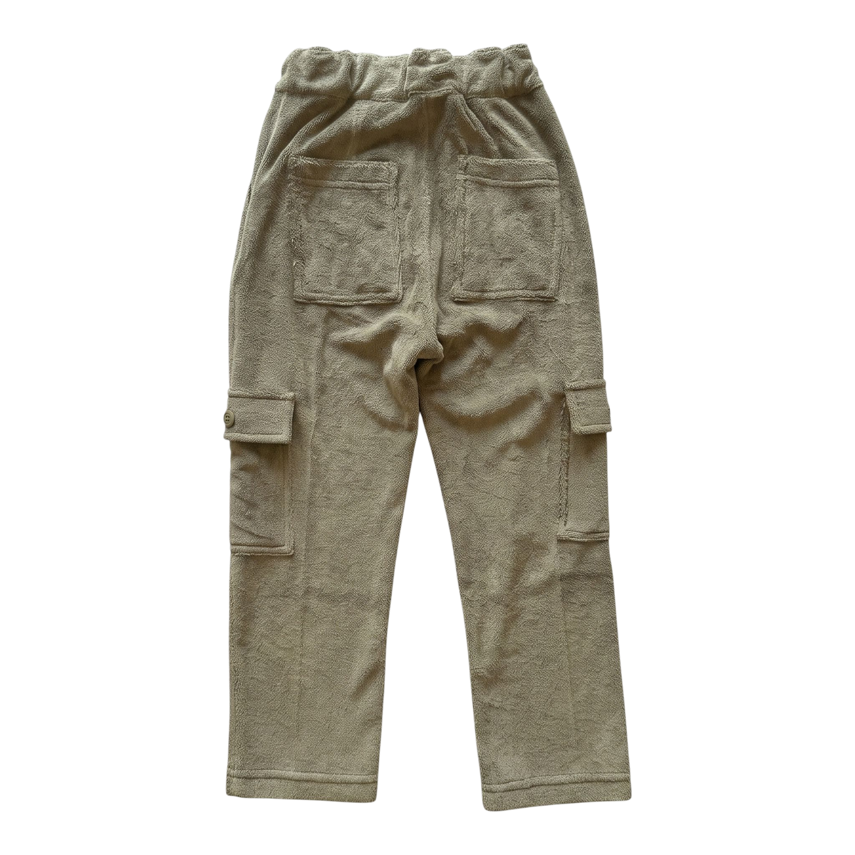 Terry Cargo Pants — Olive