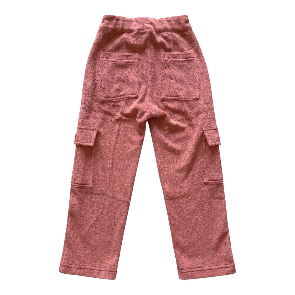 Terry Cloth Cargo Pant- Rusty Red