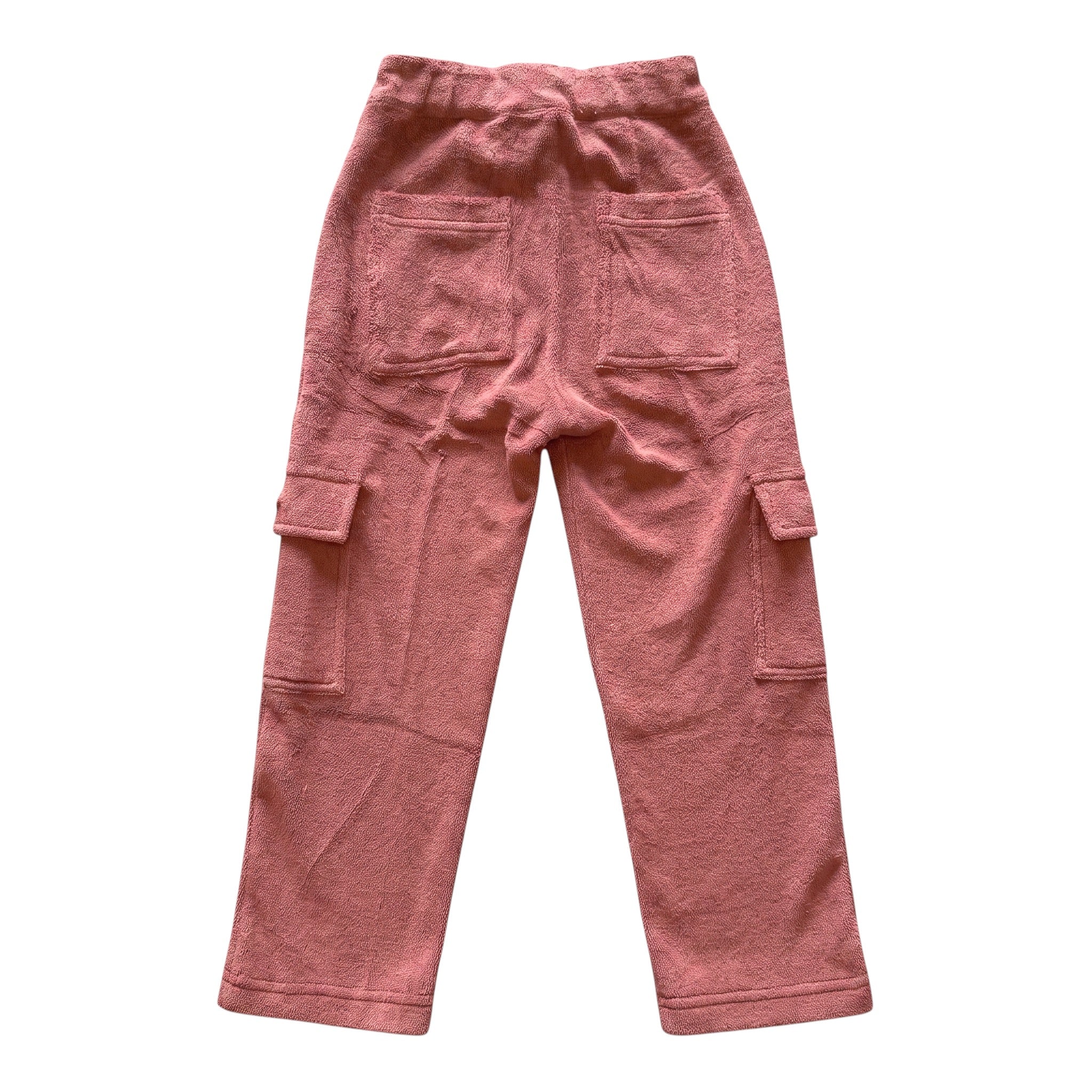 Terry Cloth Cargo Pant- Rusty Red