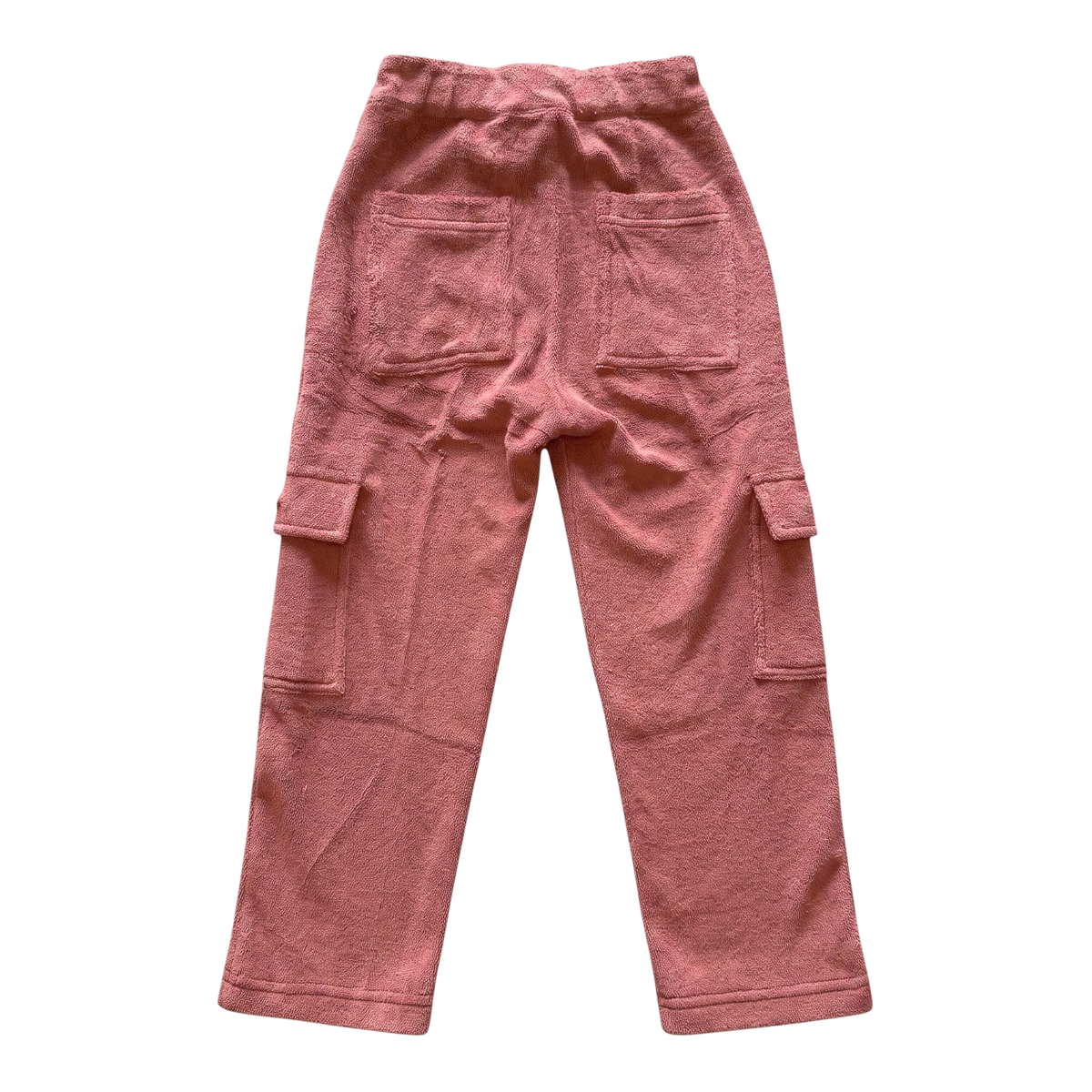 Terry Cargo Pants — Brick