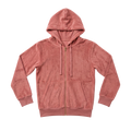 Terry Cloth Zip Hoodie — Brick