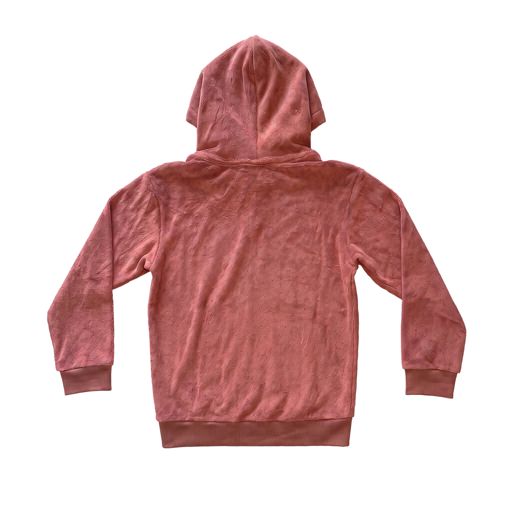 Terry Cloth Zip Hoodie — Brick