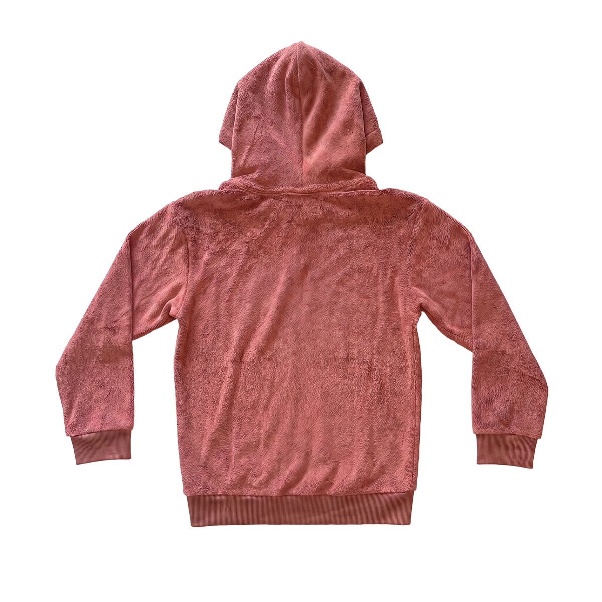 Terry Cloth Zip Hoodie — Brick