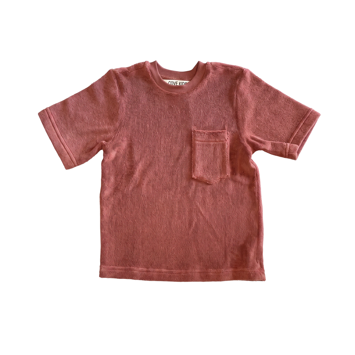 Short Sleeve Terry Tee — Brick