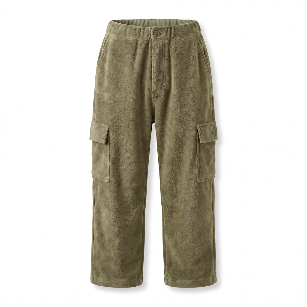 Terry Cloth Cargo - Olive Green