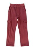 Terry Cloth Cargo Pant- Rusty Red