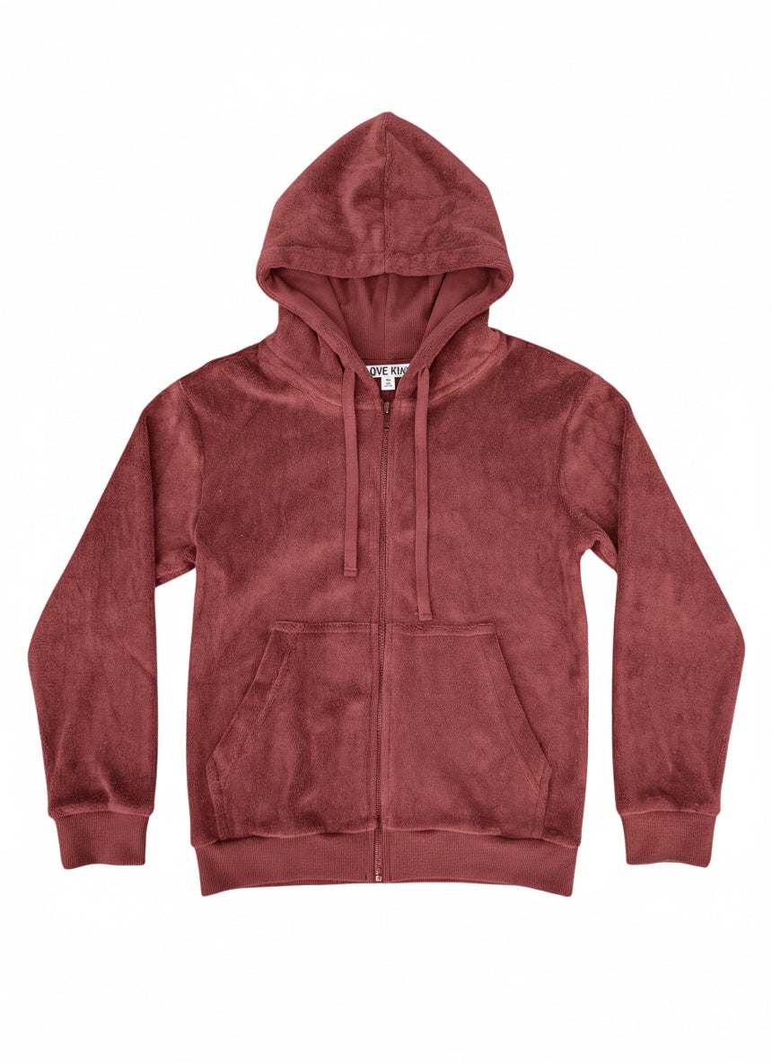 Terry Cloth Zip Hoodie
