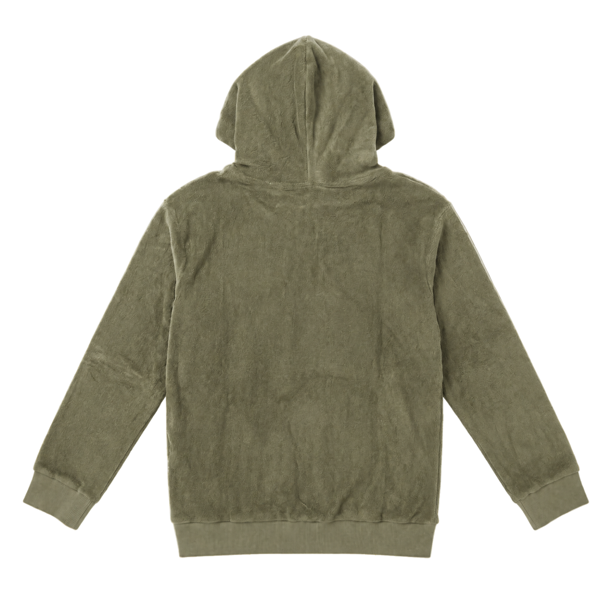 Terry Cloth Zip Hoodie — Olive